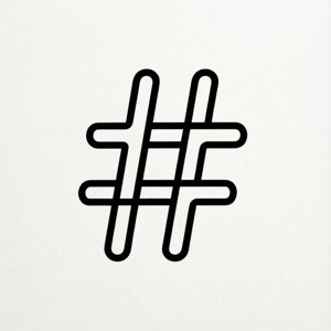 Line Art Hashtag