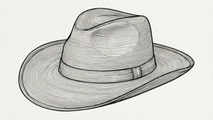 Line Art Hat Minimal