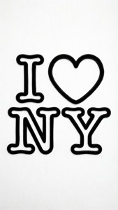 Line Art I Love NY