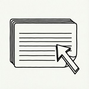 Line Art Index Card with Arrow