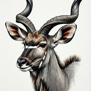 Line Art Kudu