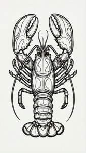Line Art Lobster