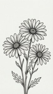 Line Art Marguerite