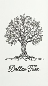 Line Art Money Tree