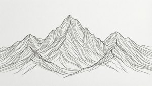 Line Art Mountains