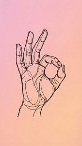 Line Art OK Hand