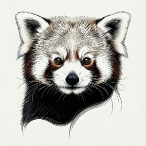 Line Art Panda