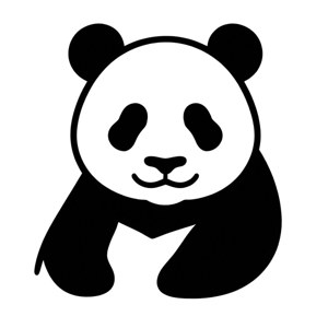 Line Art Panda
