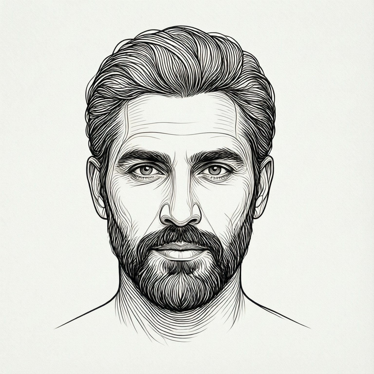 Line Art Portrait by Wallpapers.art Studio