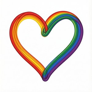 Line Art Pride Heart