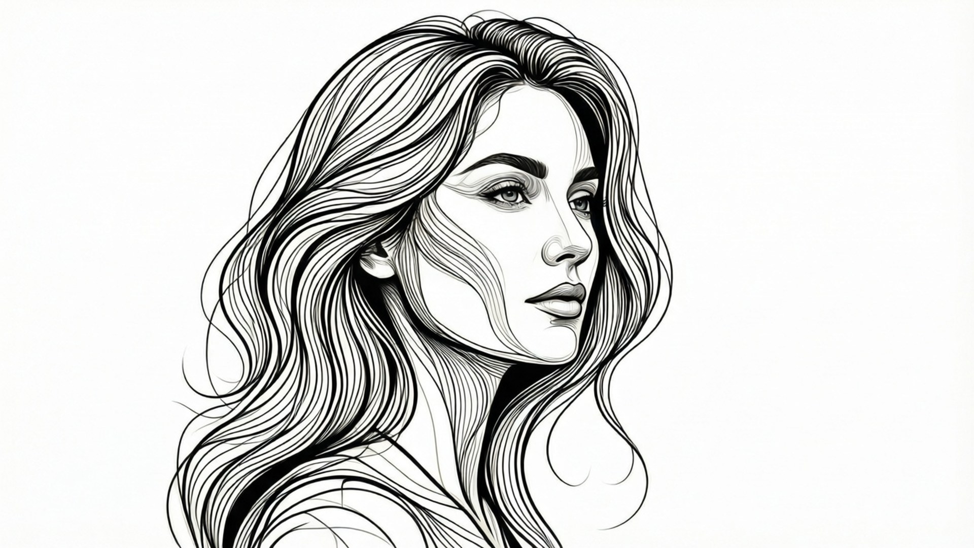 Line Art Profile by Wallpapers.art Studio