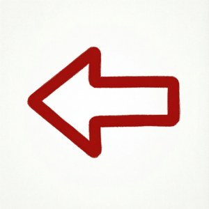 Line Art Red Arrow Left