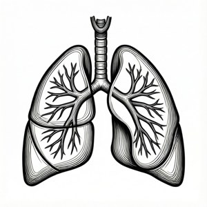 Line Art Respiratory System