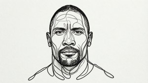 Line Art Rock Minimal