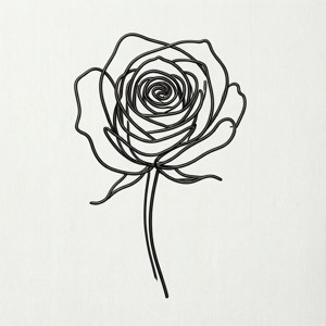 Line Art Rolled Flower