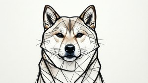 Line Art Shiba