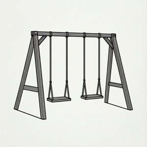 Line Art Swing Set