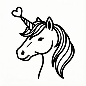 Line Art Unicorn