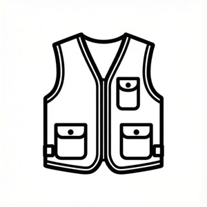 Line Art Vest Icon