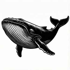 Line Art Whale