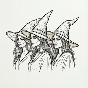 Line Art Witches