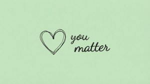 Line Heart You Matter Minimal