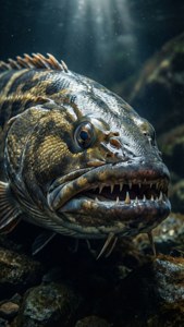 Lingcod Close-Up Portrait