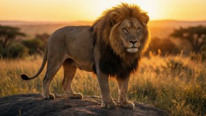 Lion at Sunrise
