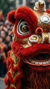 Lion Dance Closeup