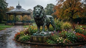 Lion in the Rain