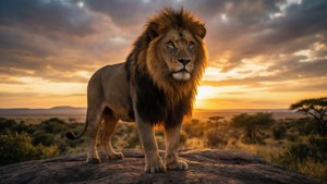 Lion King at Sunset