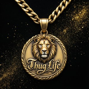 Lion Medallion Thug Life