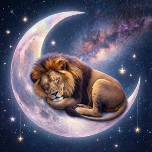 Lion on the Moon