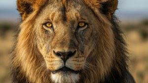 Lion's Golden Gaze