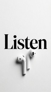 Listen Typography AirPods