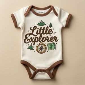 Little Explorer Baby Onesie SVG