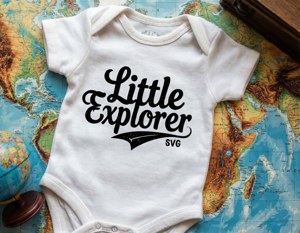 Little Explorer Text Onesie