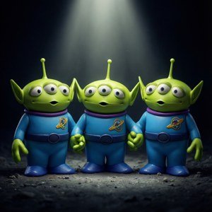 Little Green Men Aliens