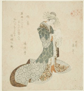 Liu Haichan (Gamma), from the series "Lives of Taoist Immortals Parodied by Courtesans - A Series of Seven (Keisei mitate ressenden, nanaban no uchi)"