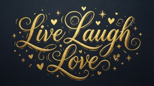 Live Laugh Love Gold