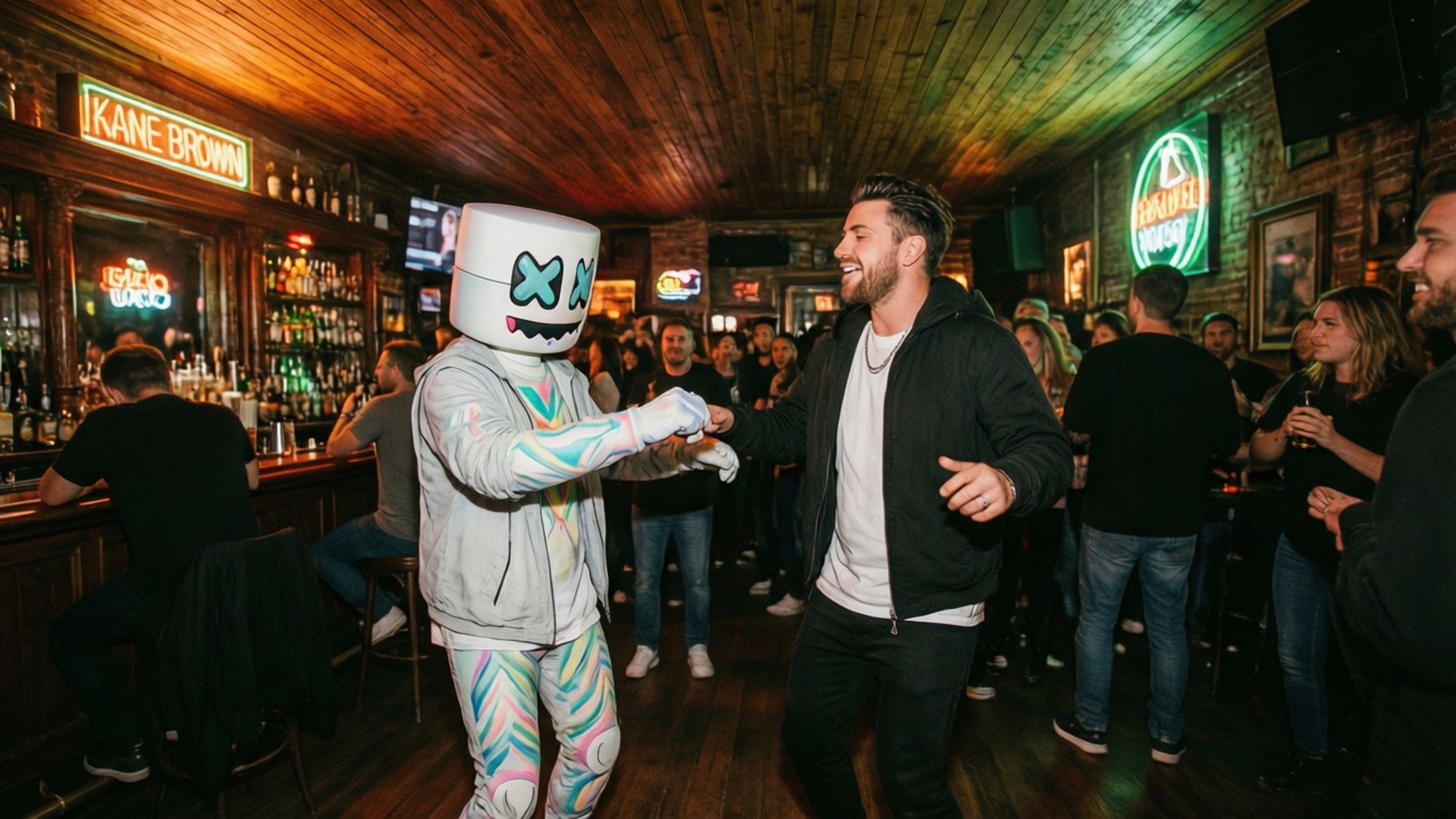 Lively Bar Dance by Wallpapers.art Studio