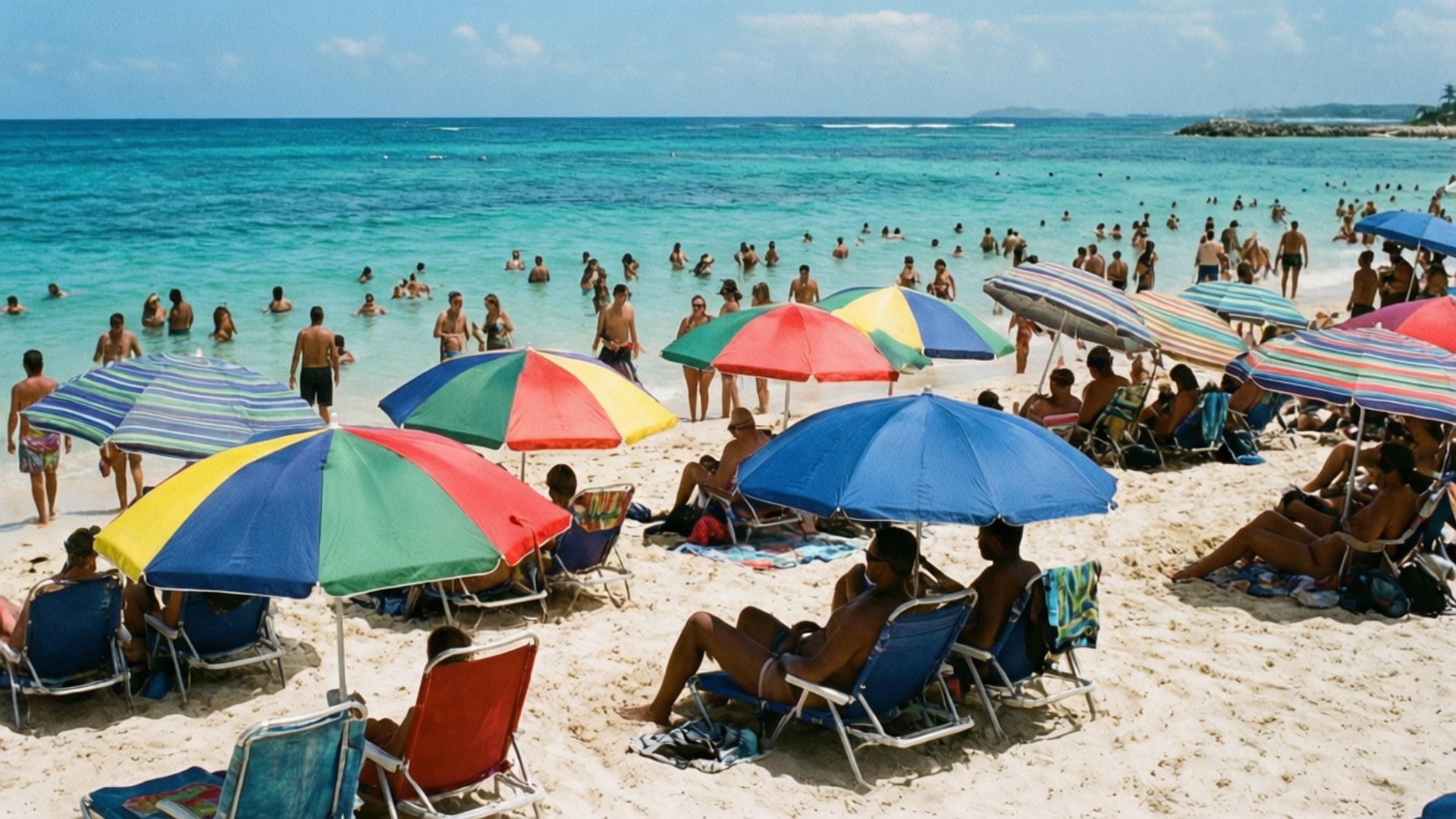 Lively Beach Day by Wallpapers.art Studio