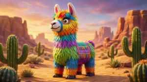 Llama Piñata Desert