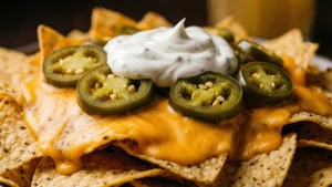 Loaded Nacho Close-up