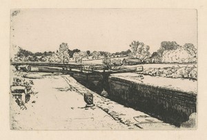 Lock on the Canal Near Watford