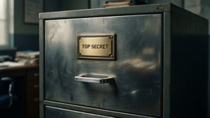 Locked File Cabinet Top Secret