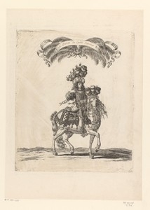 Lodewijk II de Bourbon-Condé te paard in Turks kostuum