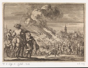 Lodewijk II van Bourbon-Condé laat de brug van Straatsburg verbranden, 1672