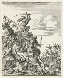 Lodewijk VII, koning van Frankrijk, vecht bij Laodicea alleen tegen de vijand