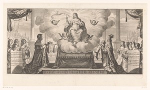 Lodewijk XIII en Anna van Oostenrijk presenteren kroonprins Lodewijk XIV aan de maagd Maria
